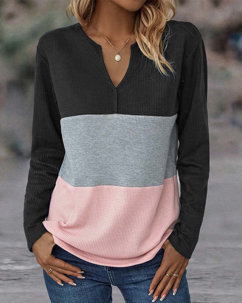 Casual Women's Color Block Sweater – Noëlle