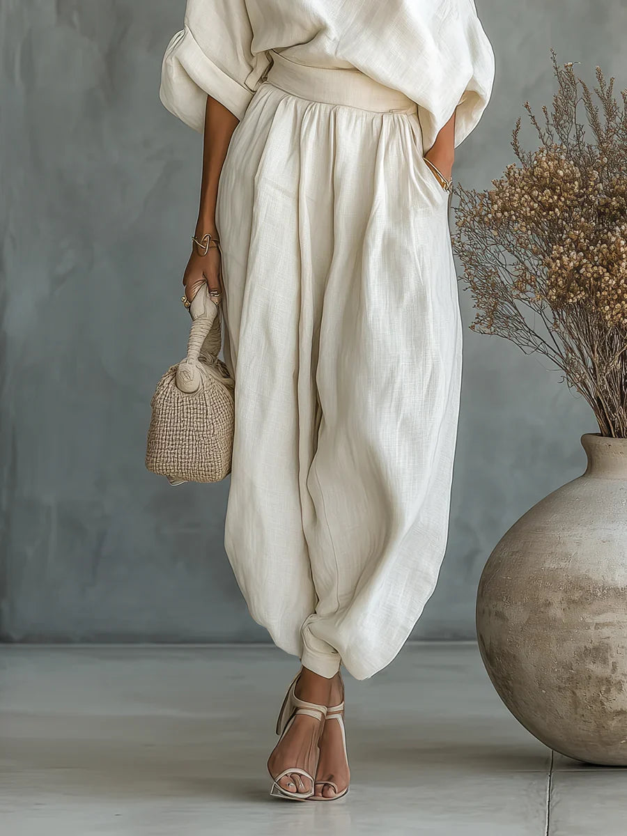 Women's Off-Shoulder Two-Piece Co-Ord Trouser Set